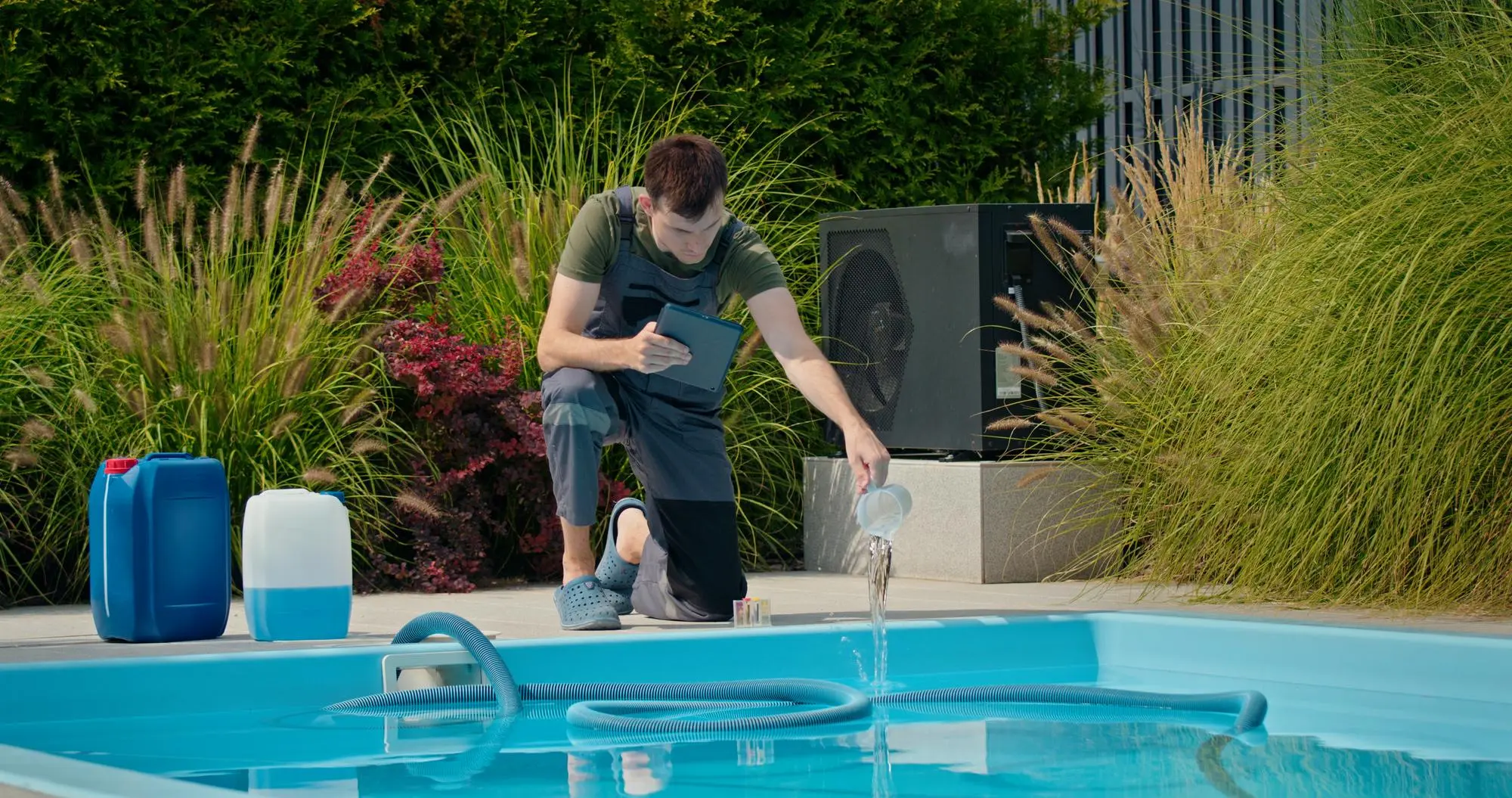 Pool and garden maintenance for managed properties